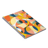 ジオメトリアミニマルートワークパターン(シンプル)  ノートブック (右側)