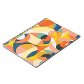 ジオメトリアミニマルートワークパターン(シンプル)  ノートブック (左側)