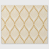 ジオメトリイラストレーションのシームレス葉なヴィンテージ  ラッピングペーパー (フラット)