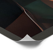 ジオメトリエコー：カラーとシャドウのファセット ポスター (角)