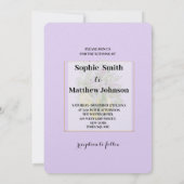 ジオメトリエレガントックグリーンレモンラベンダー 招待状 (裏面)