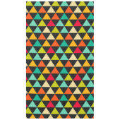 ジオメトリカラフル三角形のシームレスパターン テーブルクロス (正面)