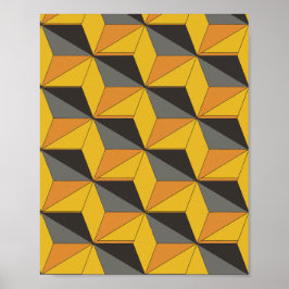 ジオメトリキューブデザイン ポスター