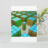 ジオメトリキューブ招待状 招待状 (スタンド正面)