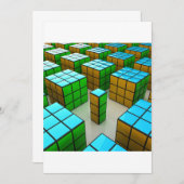 ジオメトリキューブ招待状 招待状 (正面/裏面)
