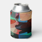 ジオメトリクラシックデザイン:テクスチャパターン 缶クーラー (缶正面)