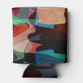 ジオメトリクラシックデザイン:テクスチャパターン 缶クーラー (裏面)