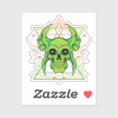 ジオメトリグリーンスカル シール (シート)