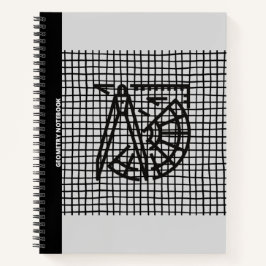 ジオメトリコンパス&分度器(ライトグレー)ノートブック ノートブック