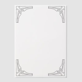 ジオメトリコーナ縁どンミニマエレガントラストオーバーレイ ベラム紙招待状