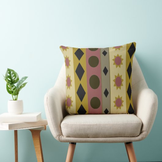 ジオメトリシストライプンボルカスタムト色 クッション (椅子)