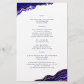 ジオメトリジェードブルー結婚のウェルカム旅程 (裏面)