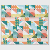 ジオメトリジャンブルパターン ラッピングペーパー (フラット)