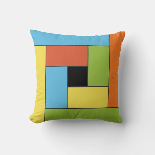 ジオメトリタイルパターンver8装飾用クッション クッション (正面)