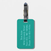 ジオメトリダイヤとスターバストの荷物タグ ラゲッジタグ (裏面縦)