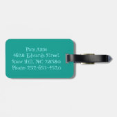 ジオメトリダイヤとスターバストの荷物タグ ラゲッジタグ (裏面横)