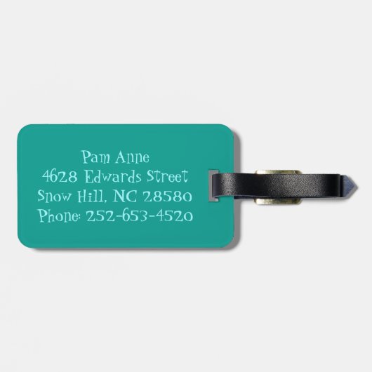 ジオメトリダイヤとスターバストの荷物タグ ラゲッジタグ (裏面横)