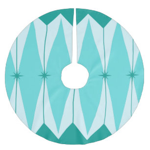 ジオメトリダイヤモンド&スターバストツリースカート ブラッシュドポリエステルツリースカート