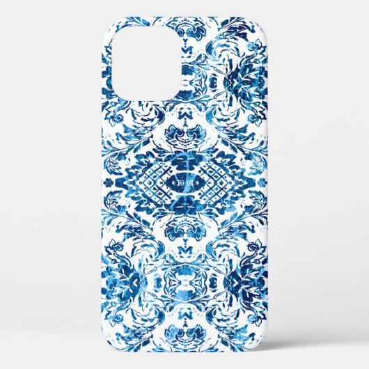 ジオメトリダマスクのシームレスパターンとグランジ文字 Case-Mate iPhoneケース (裏面)