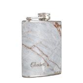 ジオメトリッカッコいいクグレー金ゴールド大理石テクスチャ フラスク (右)