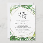 ジオメトリックなデスティネーションI do BBQ婚約パーティ 招待状 (正面)