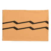 ジオメトリックな水でライトオレンジの枕カバーをセット 枕カバー (裏面-左)