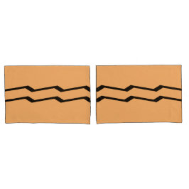 ジオメトリックな水でライトオレンジの枕カバーをセット 枕カバー