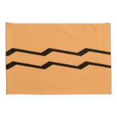 ジオメトリックな水でライトオレンジの枕カバーをセット 枕カバー (裏面-右)