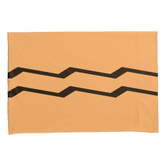 ジオメトリックな水でライトオレンジの枕カバーをセット 枕カバー (正面右)