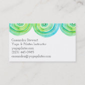 ジオメトリックな水色デザイングリーンブルーアーチ 名刺 (裏面)