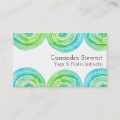 ジオメトリックな水色デザイングリーンブルーアーチ 名刺 (正面)