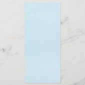 ジオメトリックな水色 |シルバーディナーメニューカード メニュー (裏面)