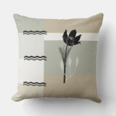 ジオメトリックアースクロッカスフラワー装飾用クッション クッション (正面)