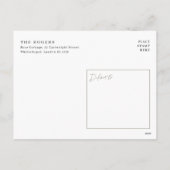 ジオメトリックアーチファミリー2ビーチフォトクリスマス シーズンポストカード (裏面)