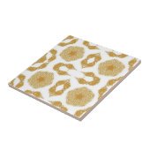 ジオメトリックアート金ゴールドスター白のセラミックタイル タイル (側面)