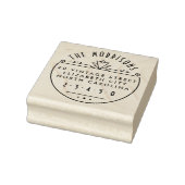 ジオメトリックアールデコ名とラウンド差出人住所 ラバースタンプ (スタンプ)