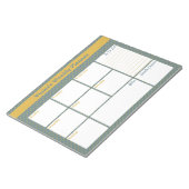 ジオメトリックイエロー&ブルーカスタムプランナー ノートパッド (アングル)