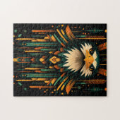 ジオメトリックイーグルイラストレーション ジグソーパズル (横)