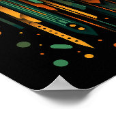 ジオメトリックイーグルイラストレーション ポスター (角)