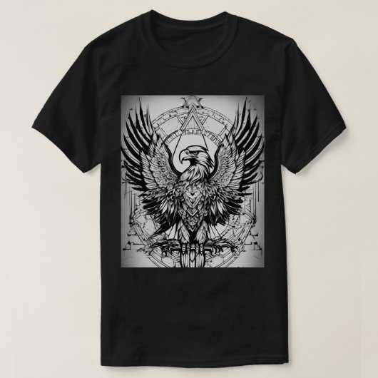 ジオメトリックイーグル Tシャツ (デザイン正面)