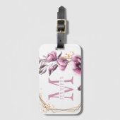 ジオメトリックウォーターのカラー春開花 ラゲッジタグ (正面縦)