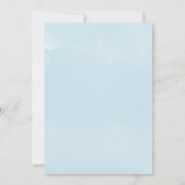 ジオメトリックウォーター結婚カラー 招待状 (裏面)