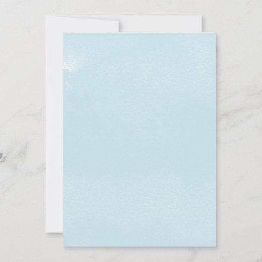 ジオメトリックウォーター結婚カラー 招待状 (裏面)