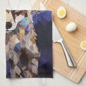 ジオメトリックウルフマウンテンブランケット キッチンタオル (四つ折り)