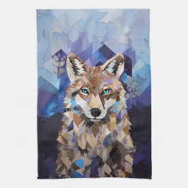 ジオメトリックウルフマウンテンブランケット キッチンタオル