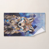 ジオメトリックウルフマウンテンブランケット バスタオルセット (ハンドタオル)