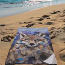 ジオメトリックウルフマウンテンブランケット