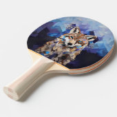 ジオメトリックウルフマウンテンブランケット 卓球ラケット (正面アングル)