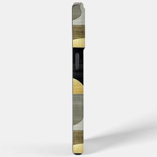 ジオメトリックエレガンス電話ケース – ネイビーと金ゴールド Case-Mate iPhoneケース (裏面 / 右)