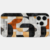 ジオメトリックカーブと質感、モダン洗練 Case-Mate iPhoneケース (裏面 (横))